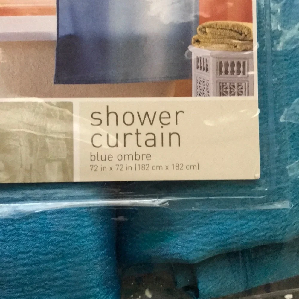 Blue Ombré Shower Curtain